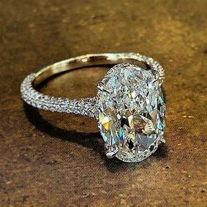 NEW 925 Silver White Sapphire Diamond Ring
